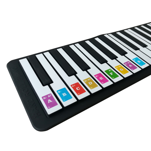 Adesivos De Musica Para Teclado De Piano, Adesivos Coloridos Removíveis  Para 37/ 49/ 61/ 88 Teclas Para Prática De Piano Infantil - AliExpress